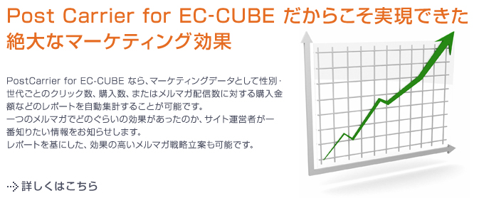 マーケティング効果 メルマガ 空メール EC-CUBE ポストキャリア ステップ